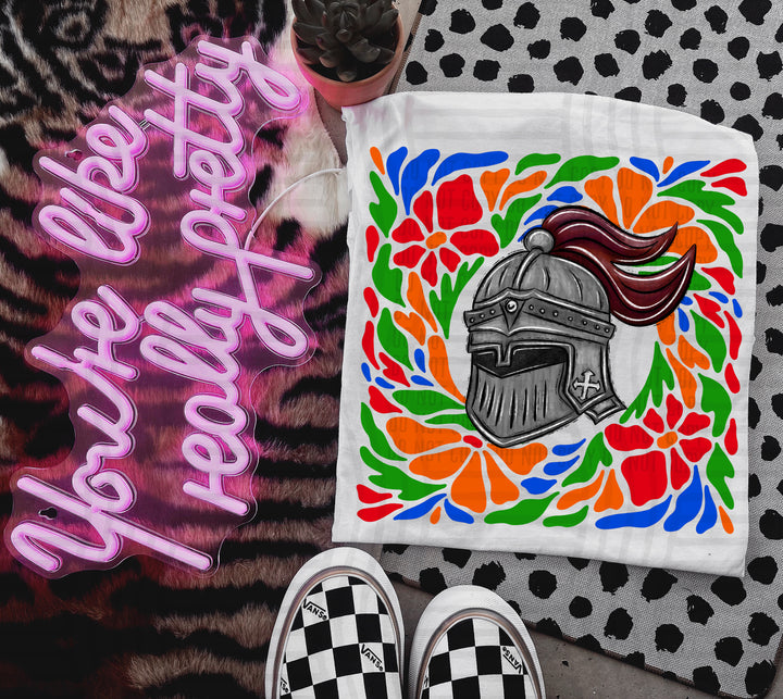 Retro Floral Mascot Heads DTF Print