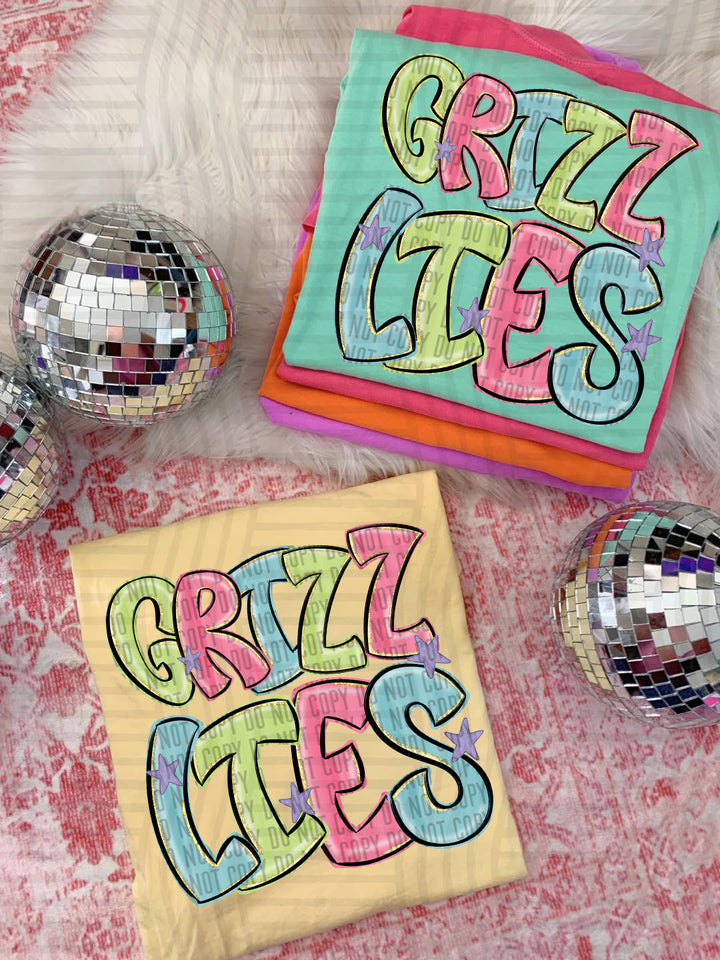 Glittery & Preppy Mascots DTF Print
