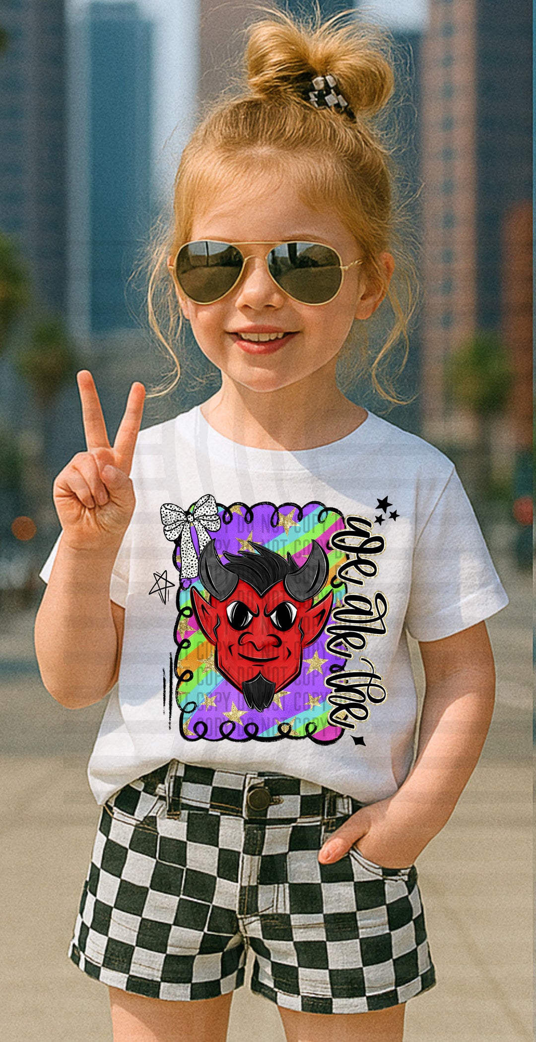 Preppy Swirl Mascot DTF Print