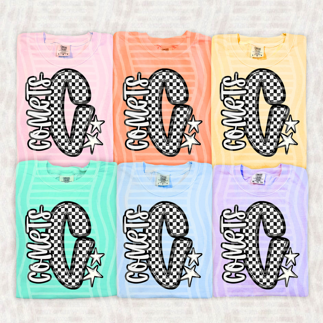 Checker Crush Black And White Mascots DTF Print