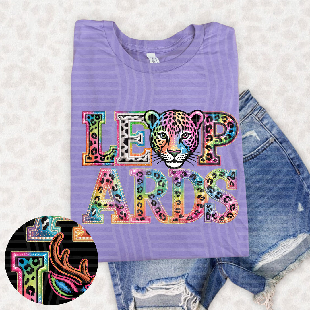 Rainbow Mascot Heads Stacked DTF Print