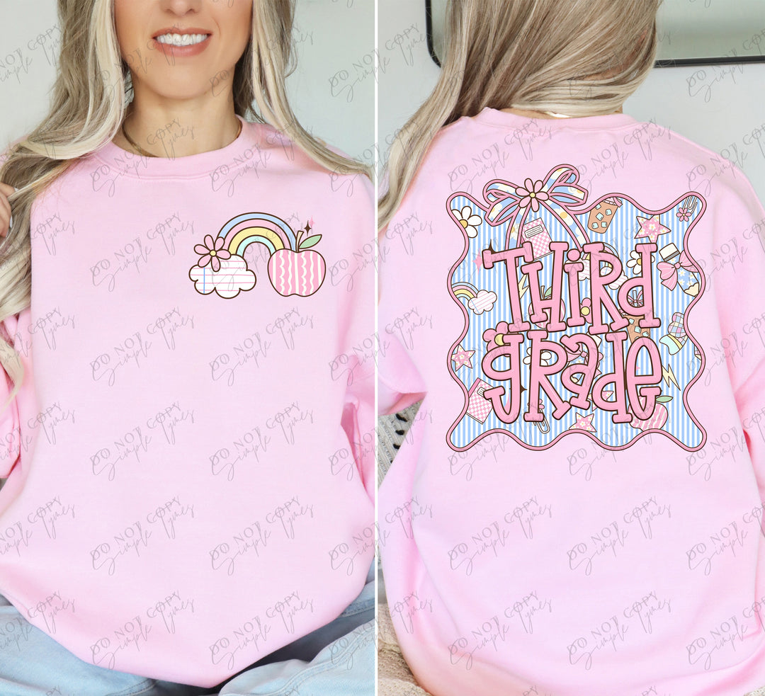 Seersucker Grade Frames Grade Levels Back Print ONLY DTF Print