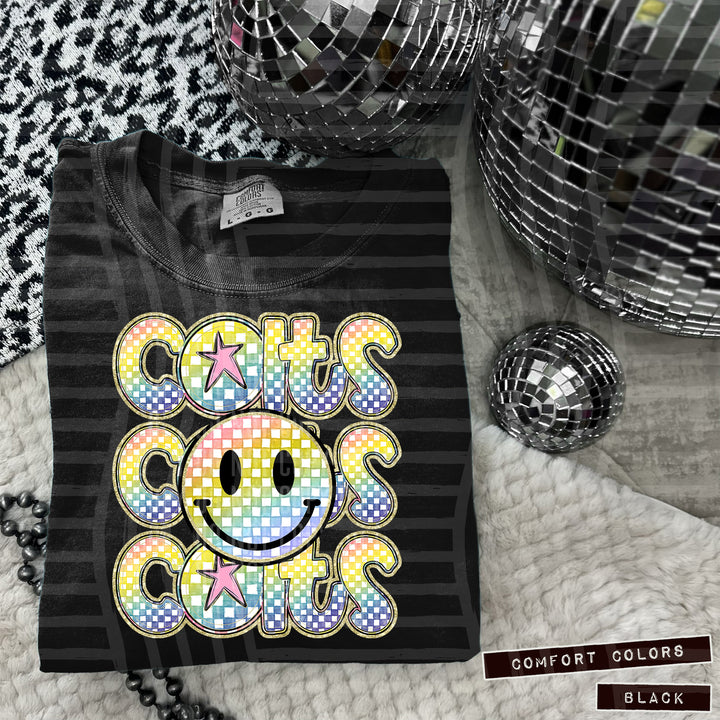 Rainbow Smiley Triple Stack DTF Print