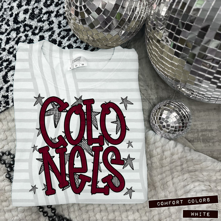 Maroon Staggered DTF Print