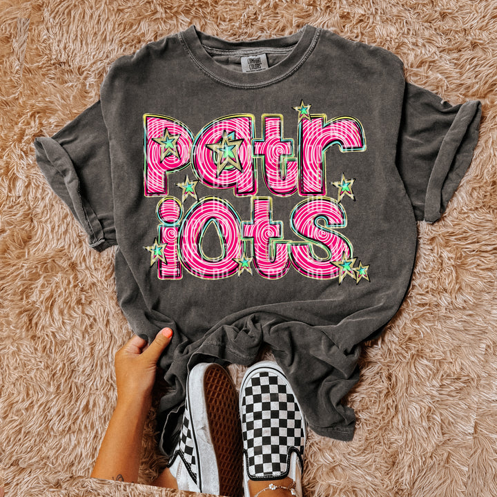 Pink Swirls DTF Print