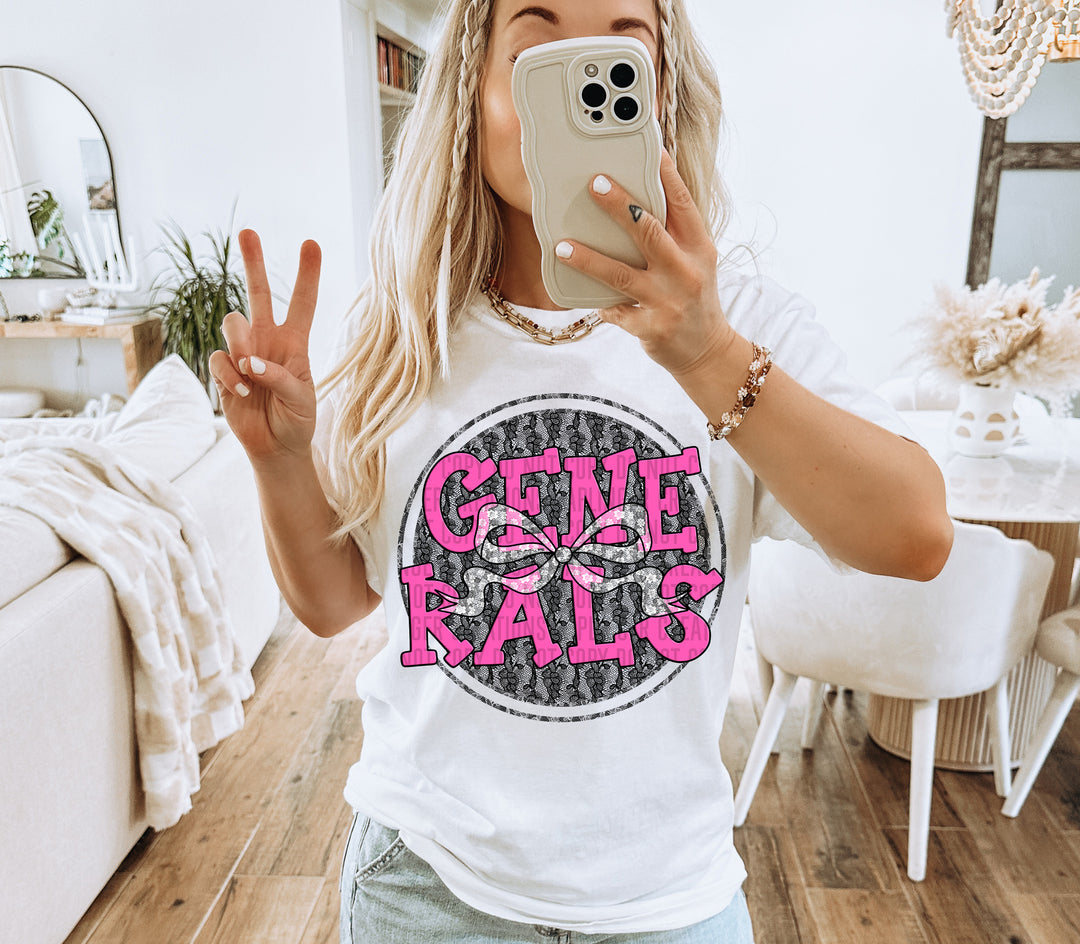 Hot Pink Lace DTF Print