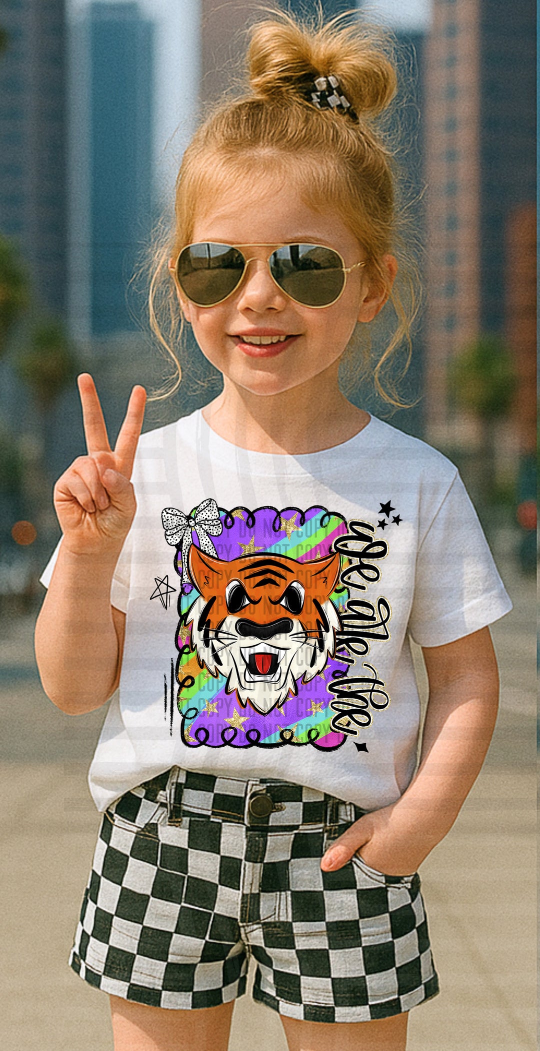 Preppy Swirl Mascot DTF Print