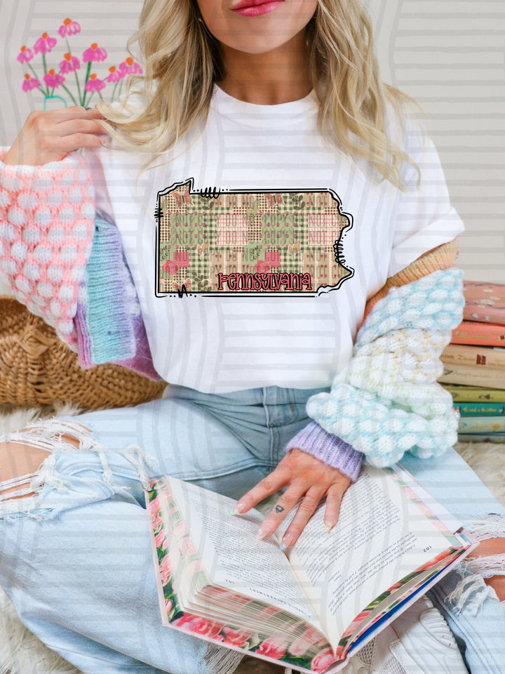 Butterfly Cottage States DTF Print