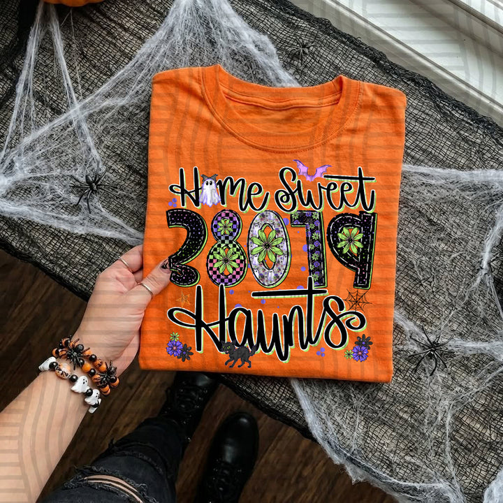Home Sweet Haunts Zip Codes DTF Print