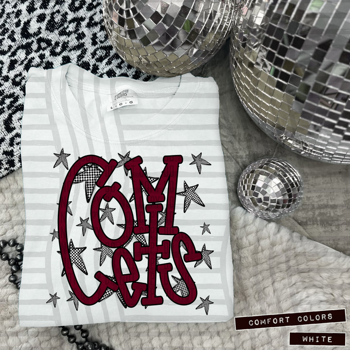 Maroon Staggered DTF Print