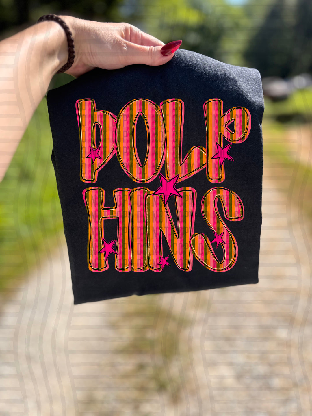 Holly Jolly Cheer Striped DTF Print