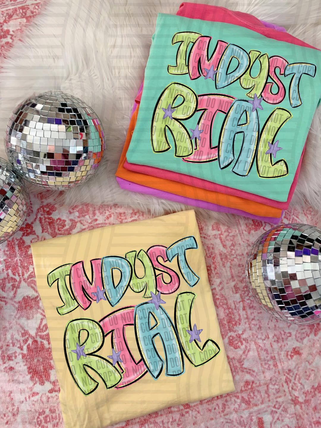 Glittery & Preppy Mascots DTF Print