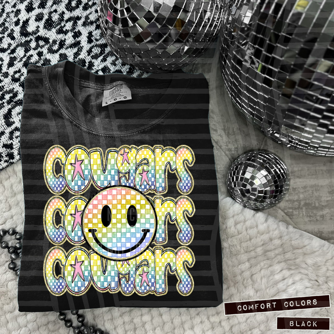 Rainbow Smiley Triple Stack DTF Print