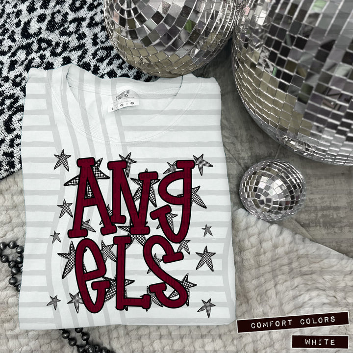 Maroon Staggered DTF Print