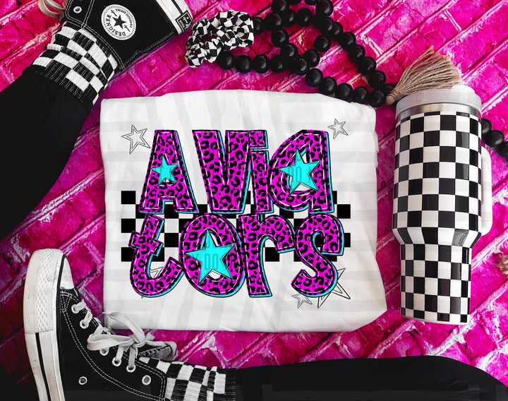 Pink Neon Leopard DTF Print
