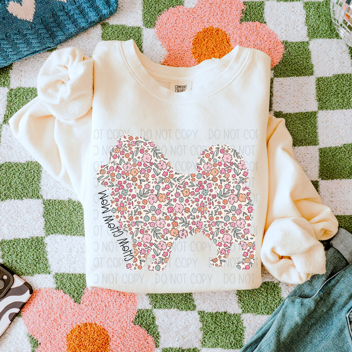 Dog Mom Floral DTF Print