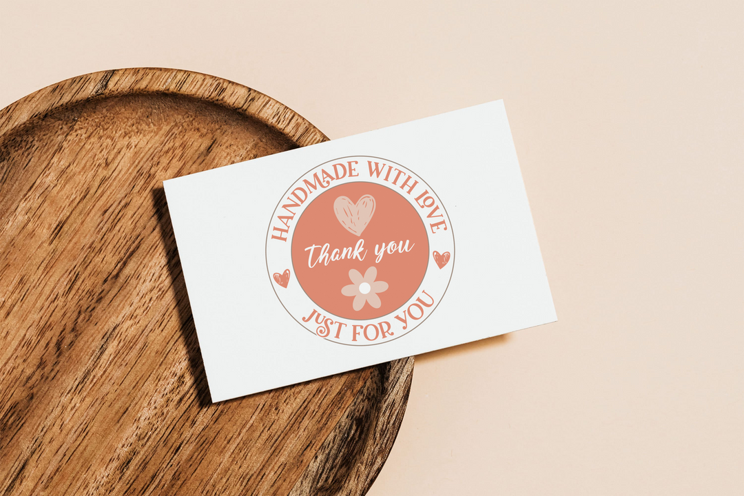 Handmade With Love Just for You Packaging Sticker Sheet