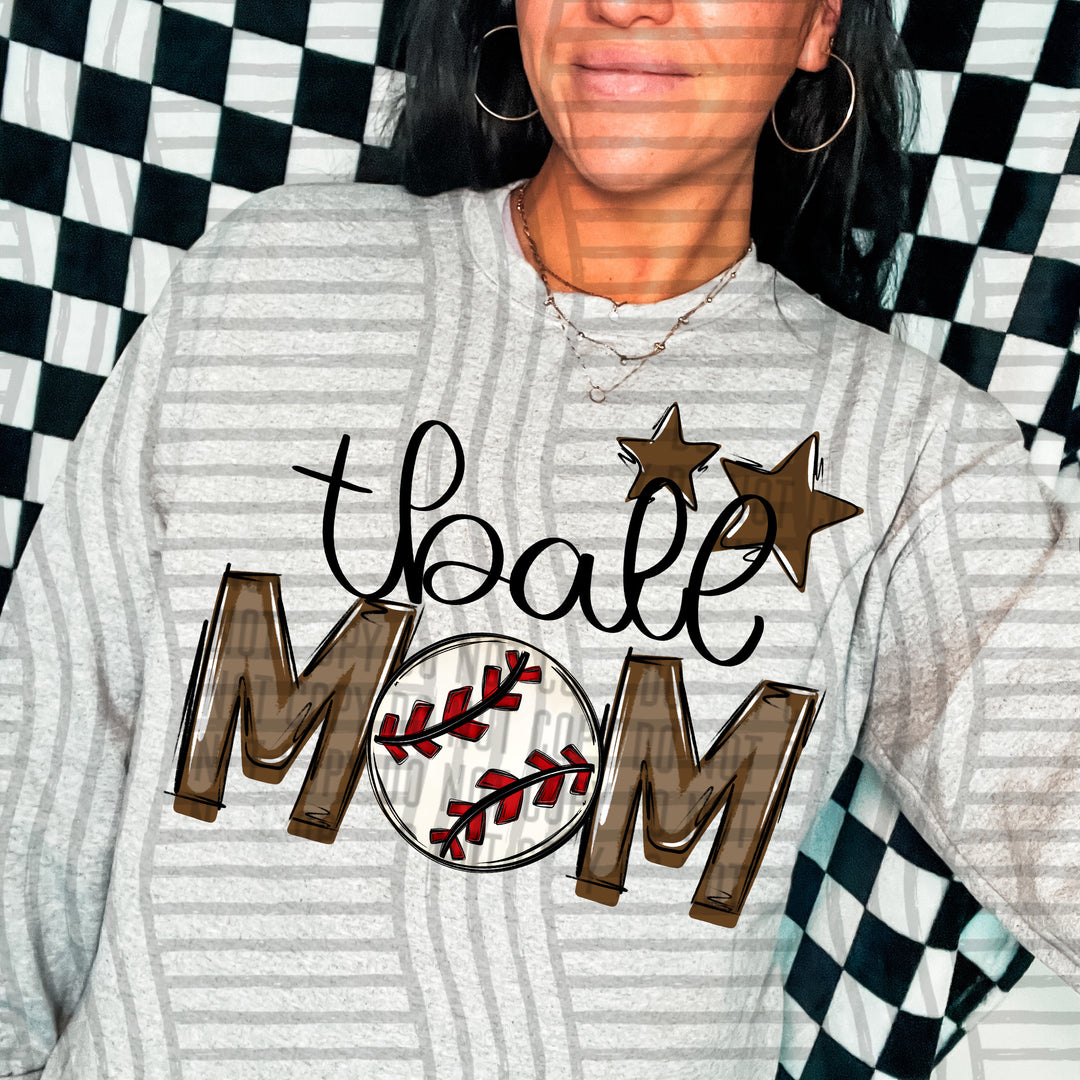 Sports Mom Tball DTF Print