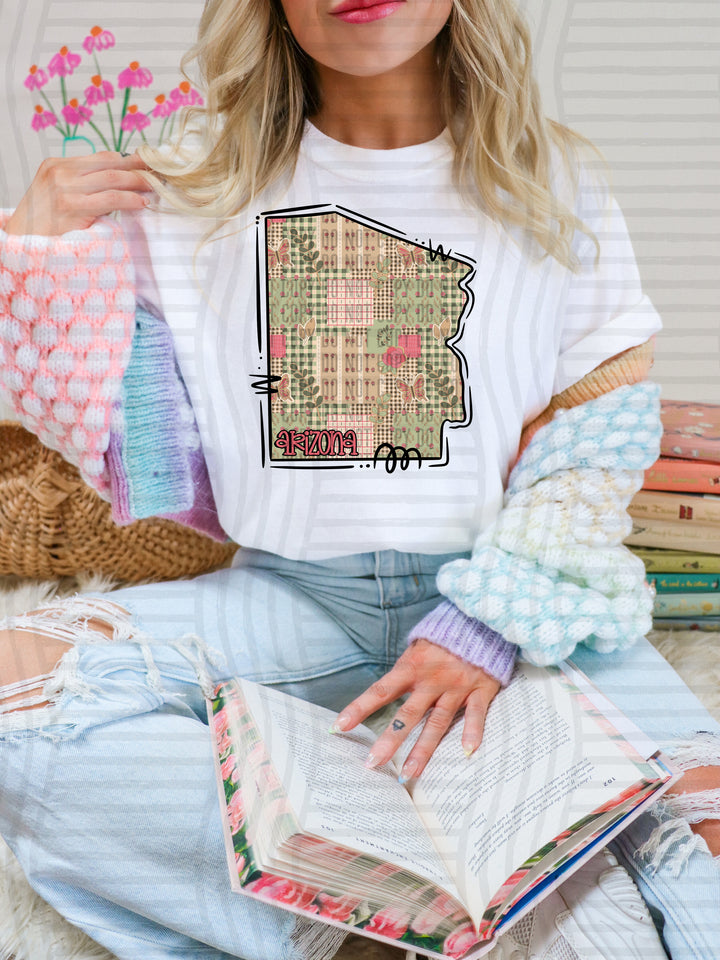 Butterfly Cottage States DTF Print