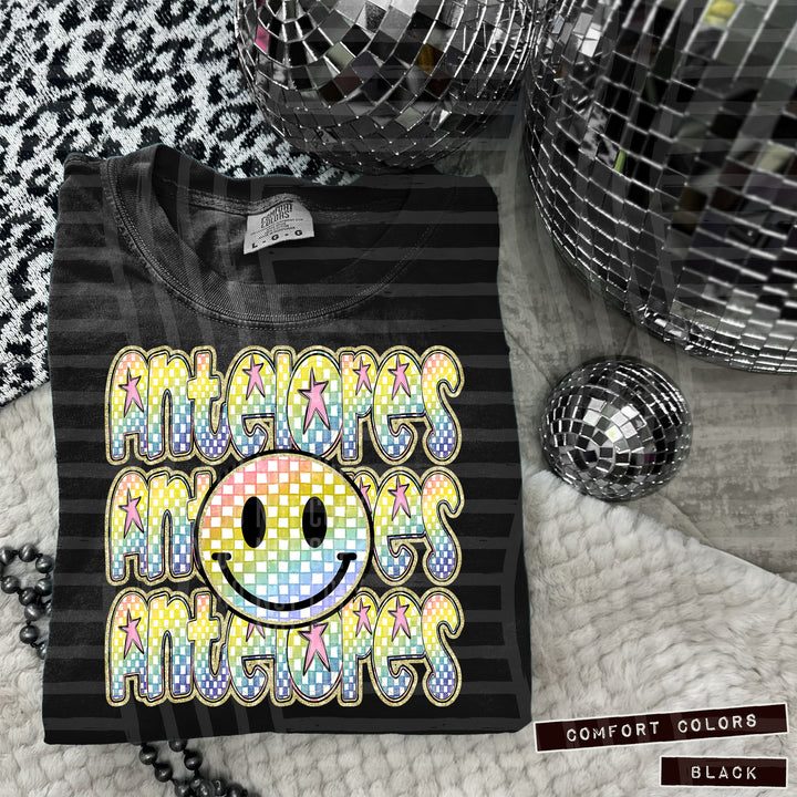 Rainbow Smiley Triple Stack DTF Print