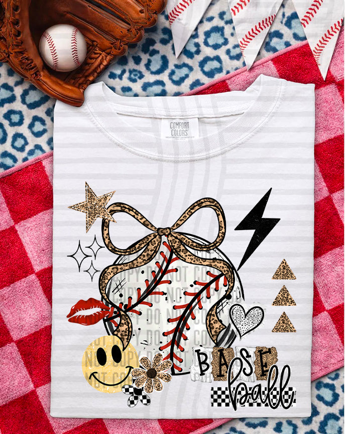 Leopard Baseball DTF Print