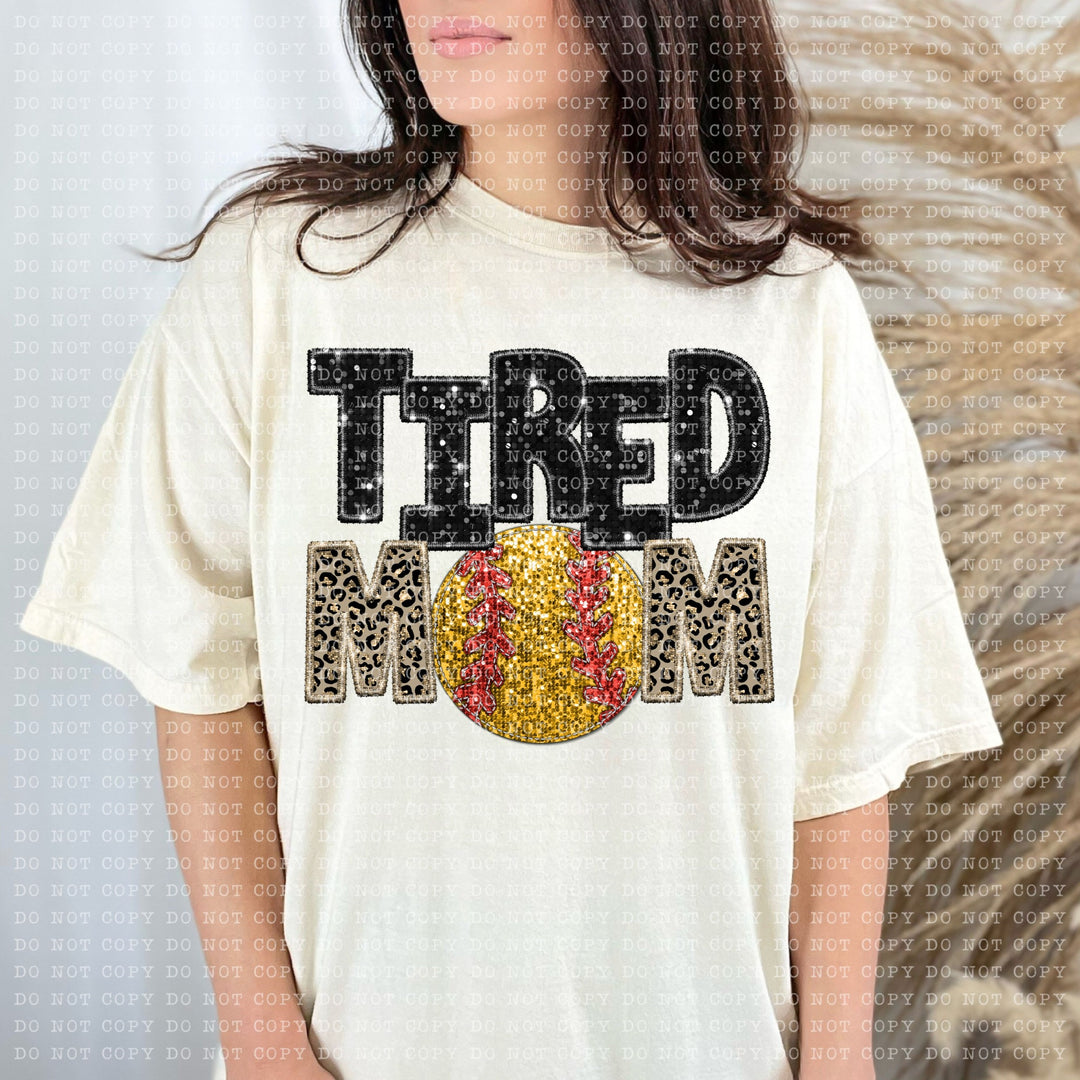 Tired Mom Sports DTF Print