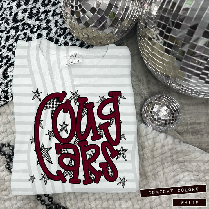 Maroon Staggered DTF Print