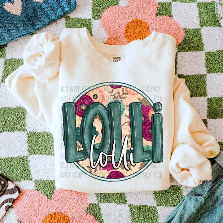 Floral Names DTF Print