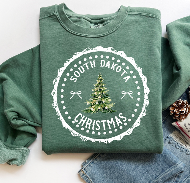 State Christmas DTF Print