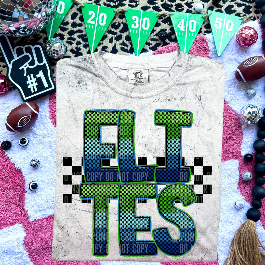 Electric Checks DTF Print