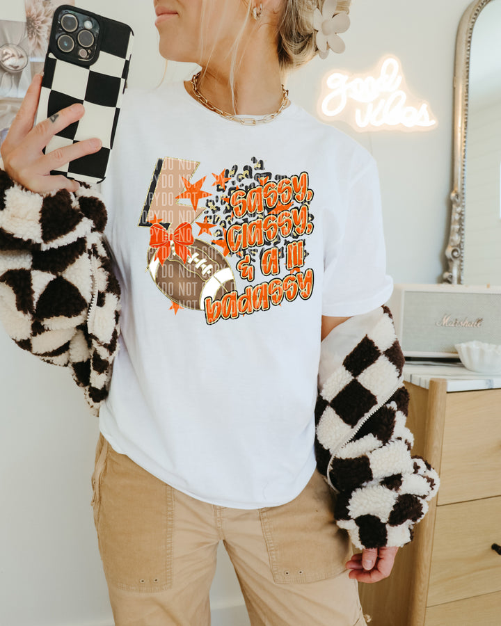 Sassy Classy Football DTF Print