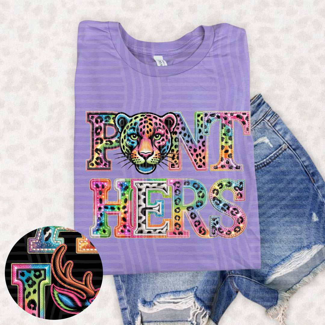 Rainbow Mascot Heads Stacked DTF Print