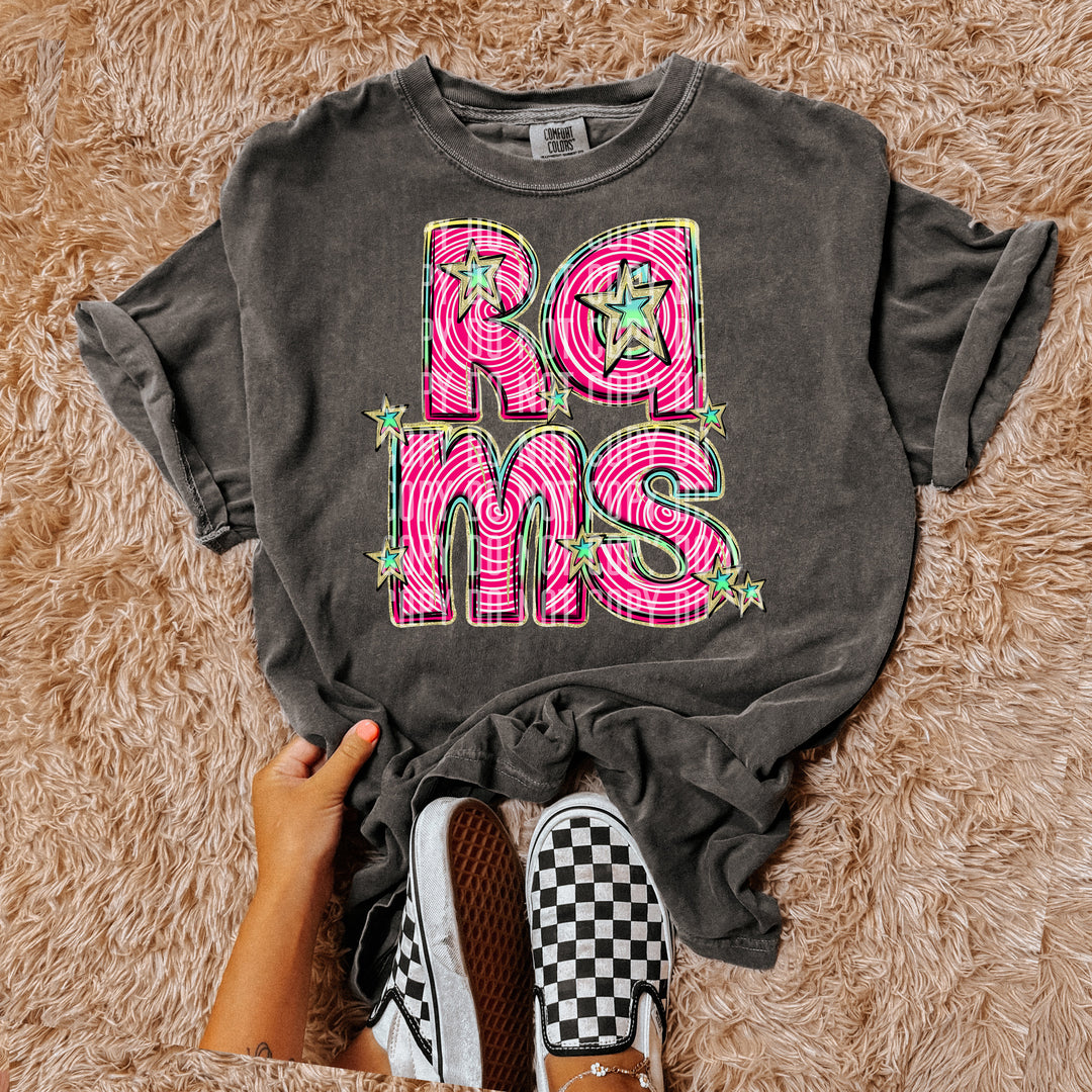 Pink Swirls DTF Print