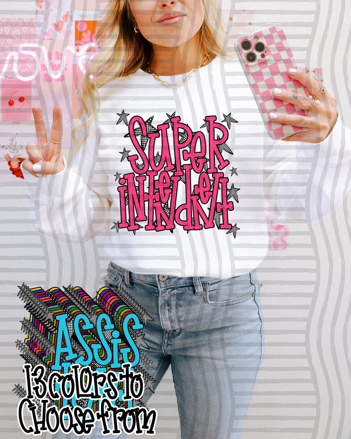 School Names Occupations Bright Blue DTF Print