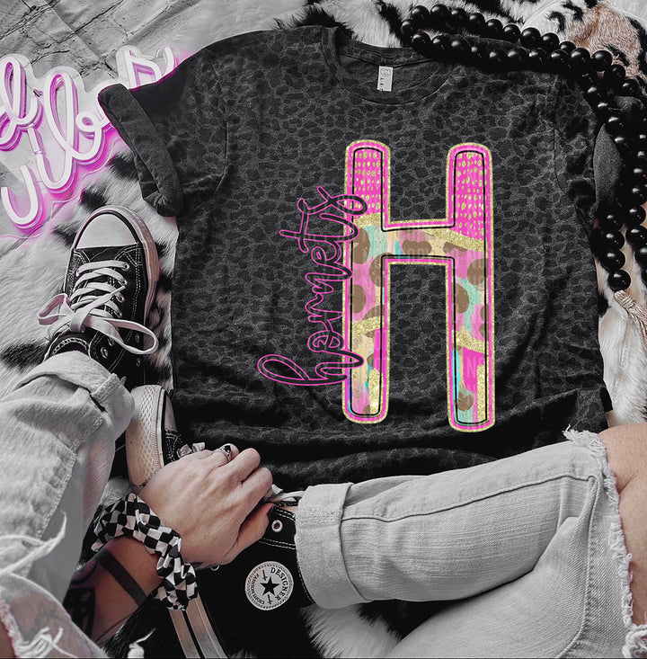 Rainbow Leopard Single Letters DTF Print