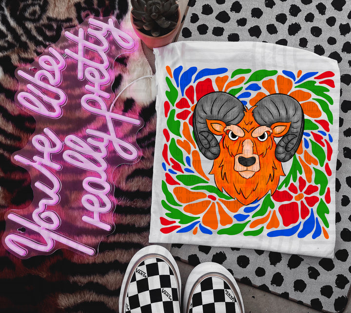 Retro Floral Mascot Heads DTF Print