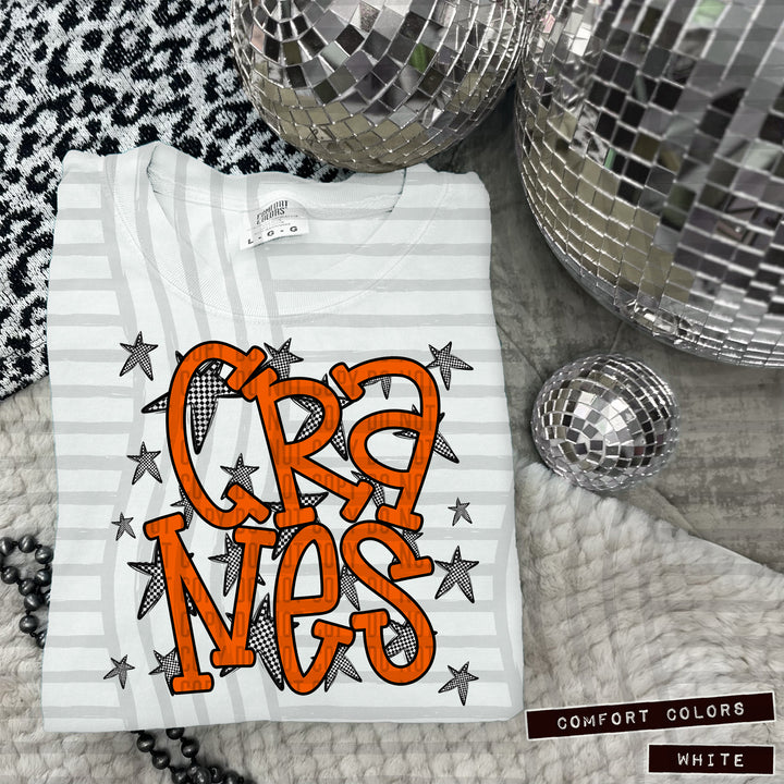 Orange Staggered DTF Print