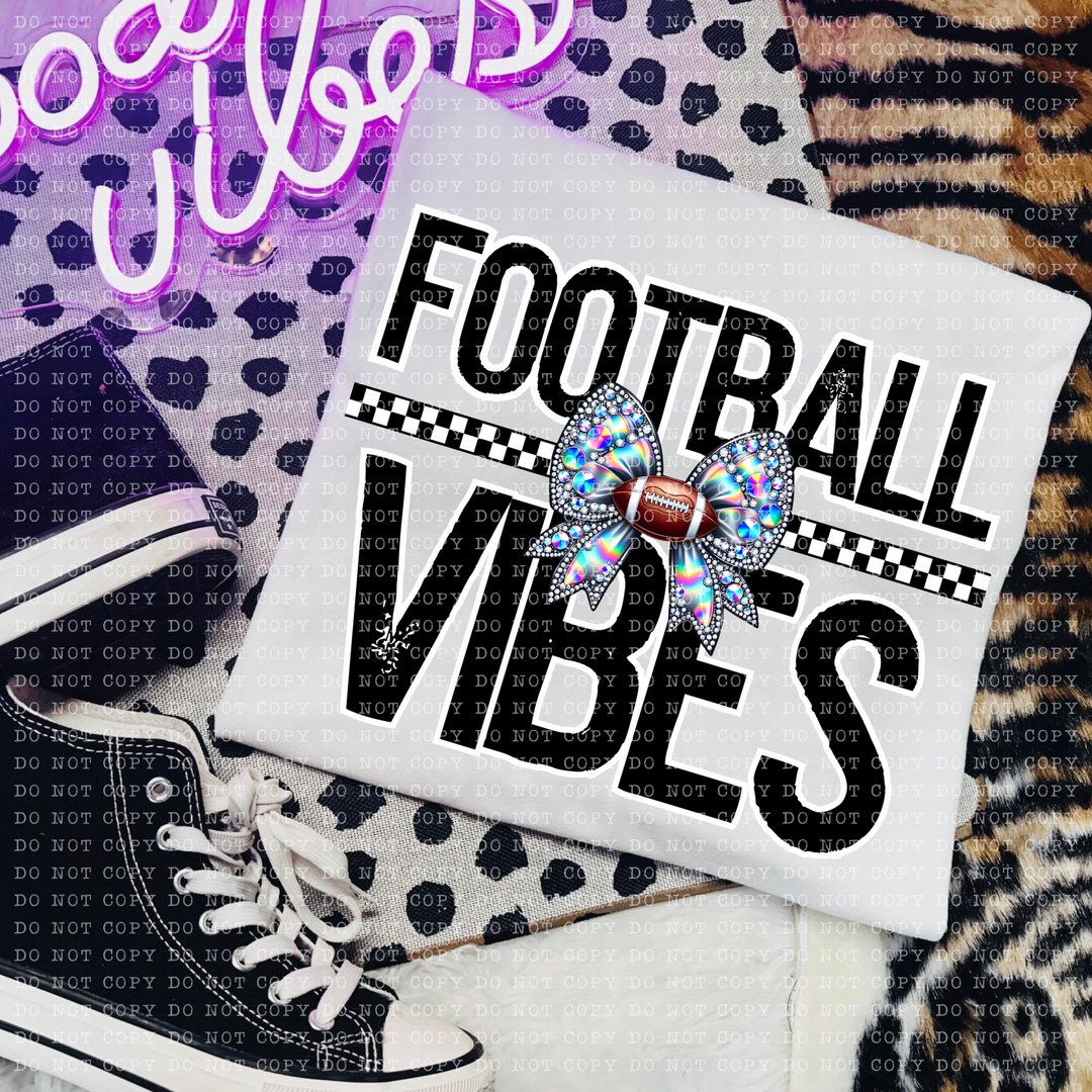 Sports Vibes Rhinestone Bows DTF Print