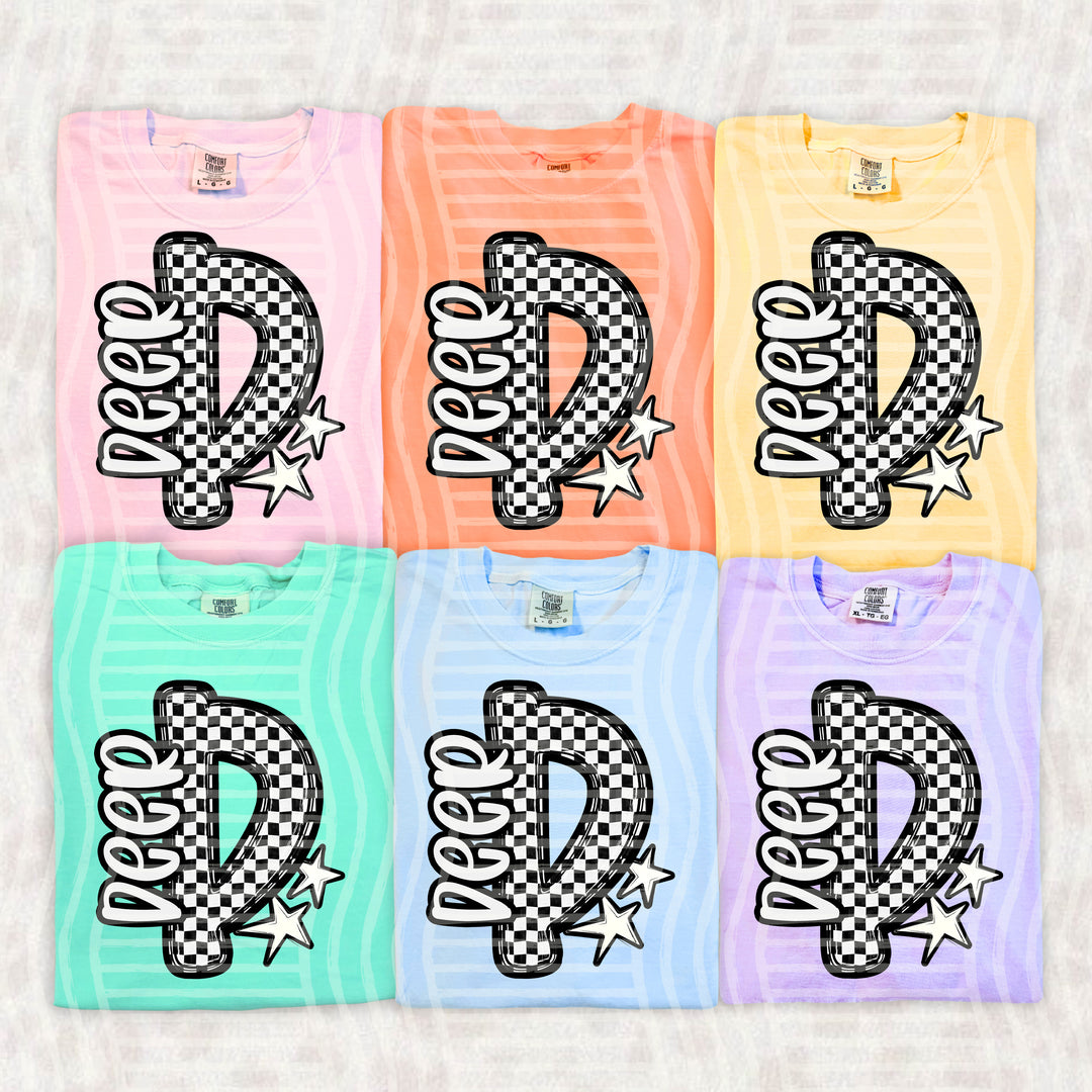 Checker Crush Black And White Mascots DTF Print
