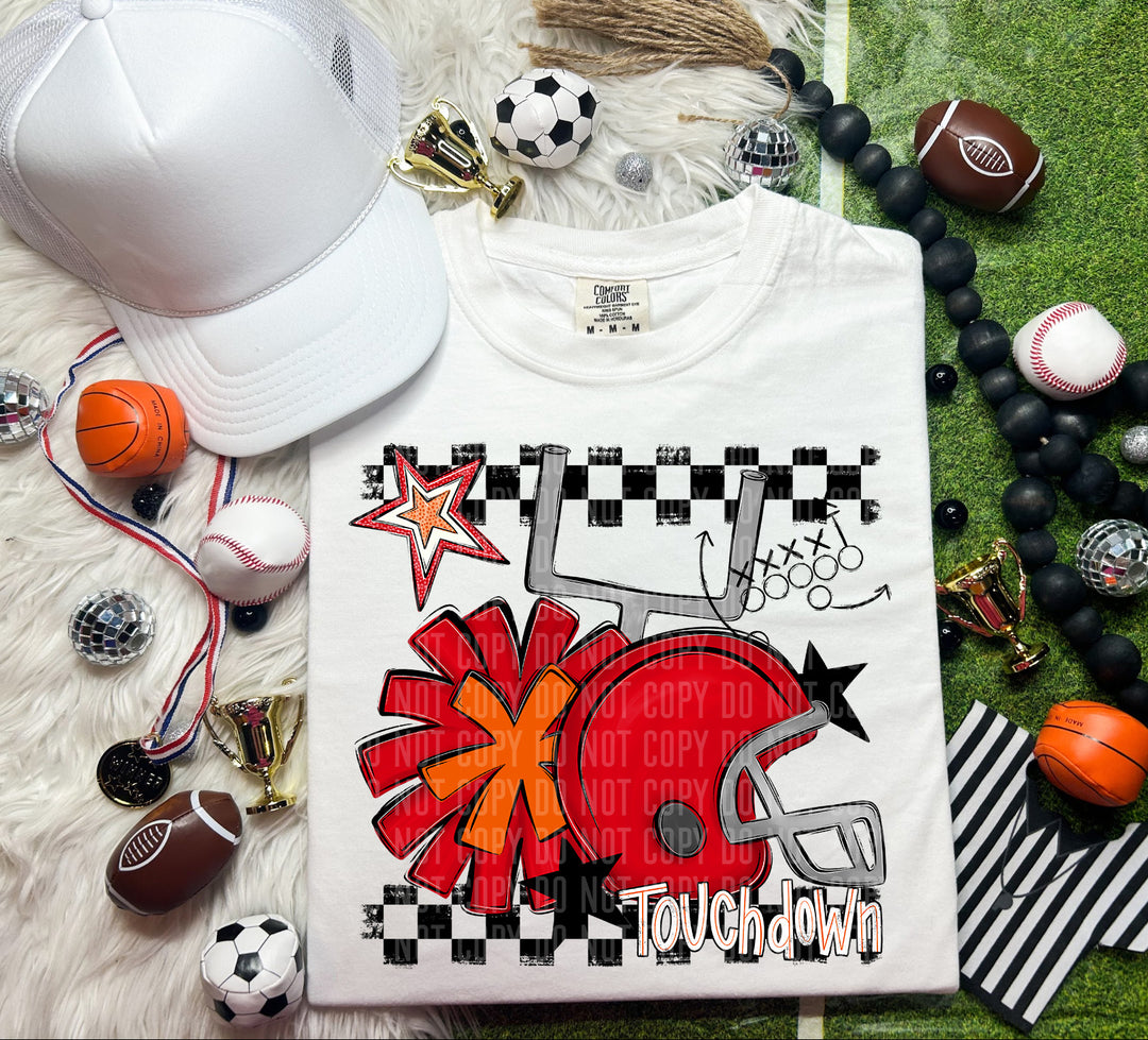 Helmet Pom Colors DTF Print