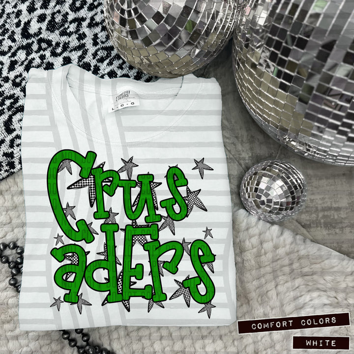 Green Staggered DTF Print