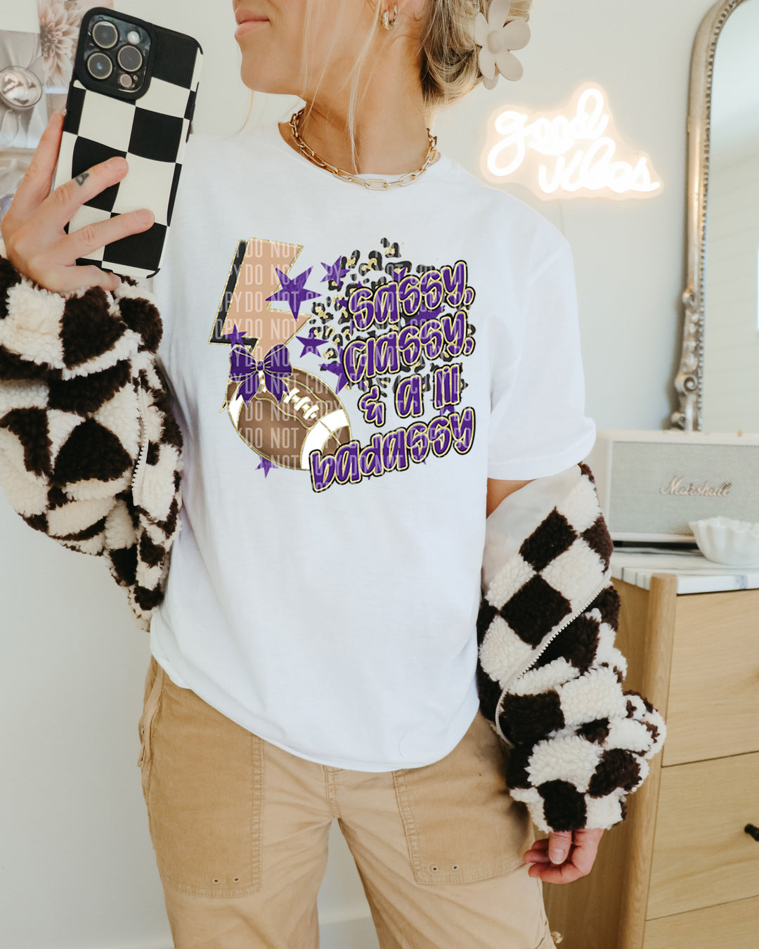 Sassy Classy Football DTF Print