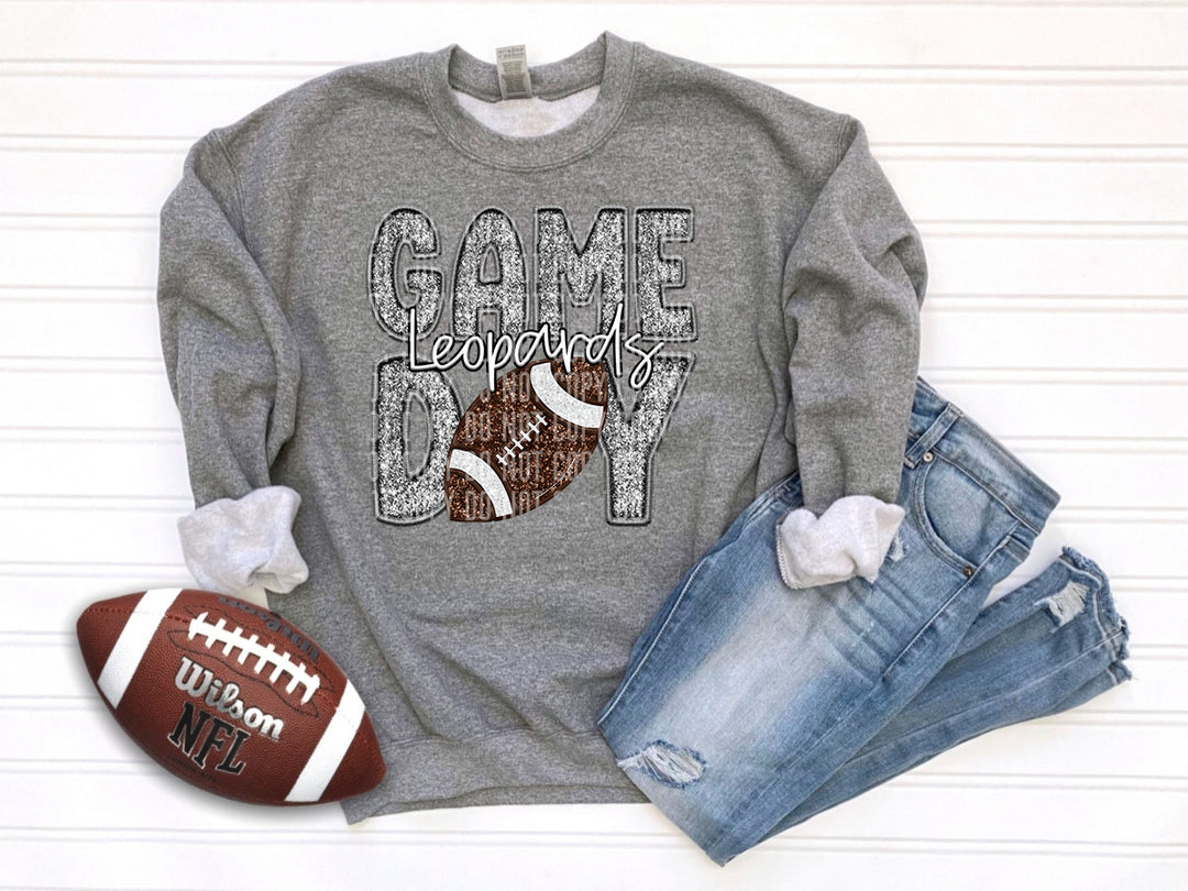 Grey Football DTF Print