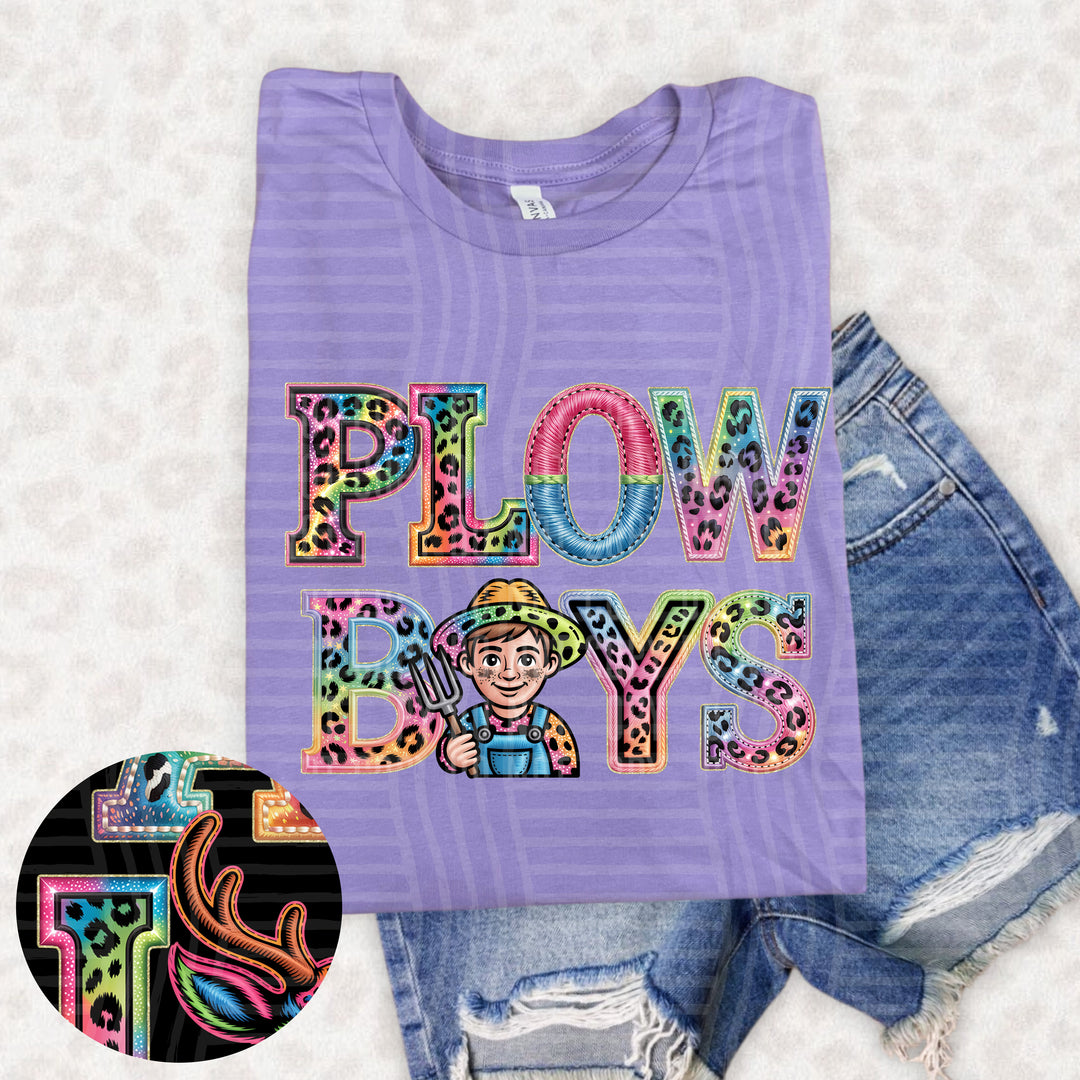Rainbow Mascot Heads Stacked DTF Print