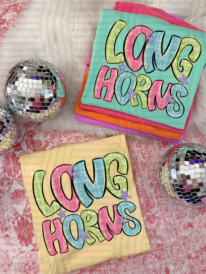 Glittery & Preppy Mascots DTF Print