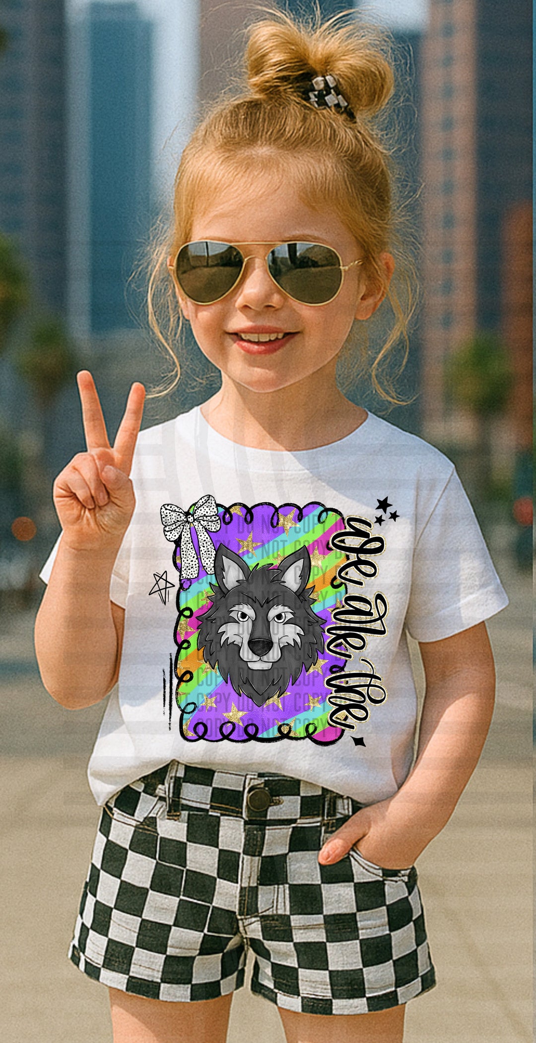 Preppy Swirl Mascot DTF Print