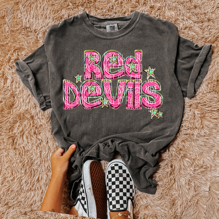 Pink Swirls DTF Print
