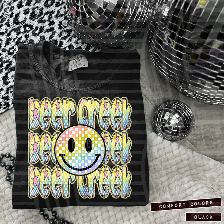 Rainbow Smiley Triple Stack DTF Print