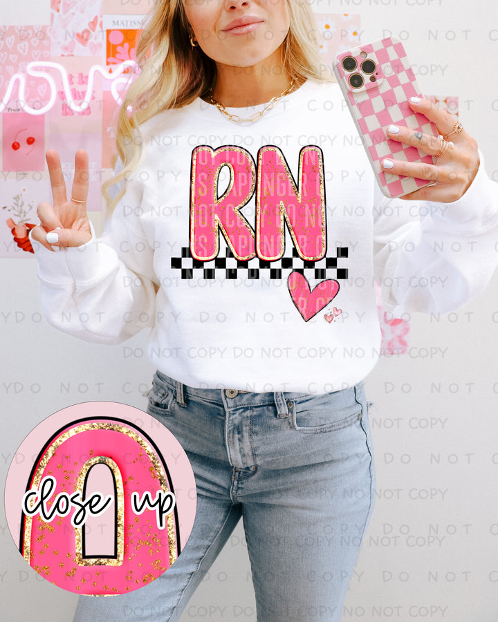 Sweet Pink Names DTF Print