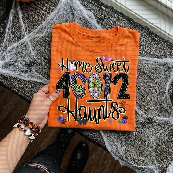 Home Sweet Haunts Zip Codes DTF Print